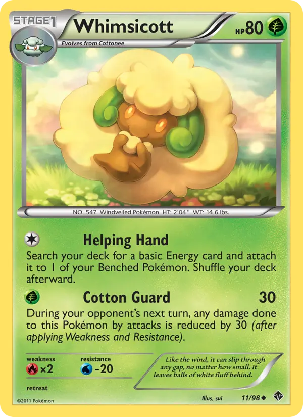 Whimsicott — Emerging Powers card #11