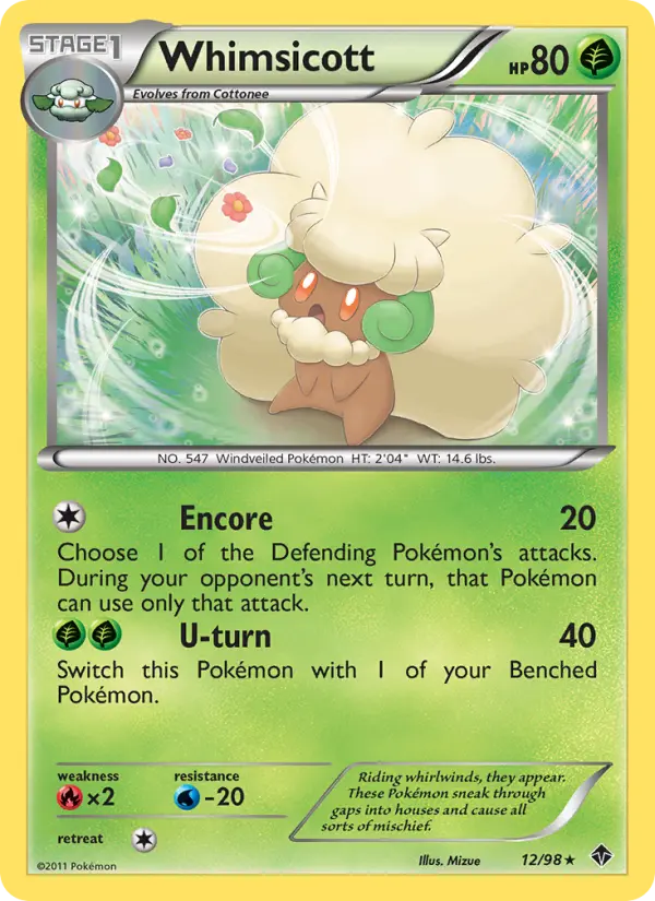 Whimsicott — Emerging Powers card #12