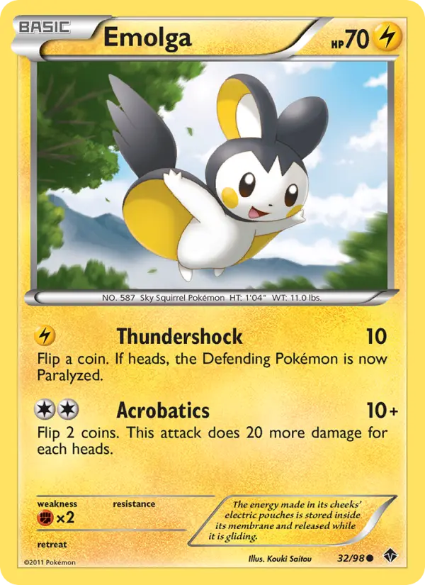 Emolga — Emerging Powers card #32