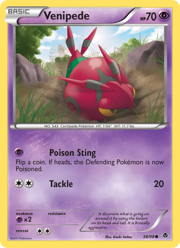 Venipede — Emerging Powers card #38