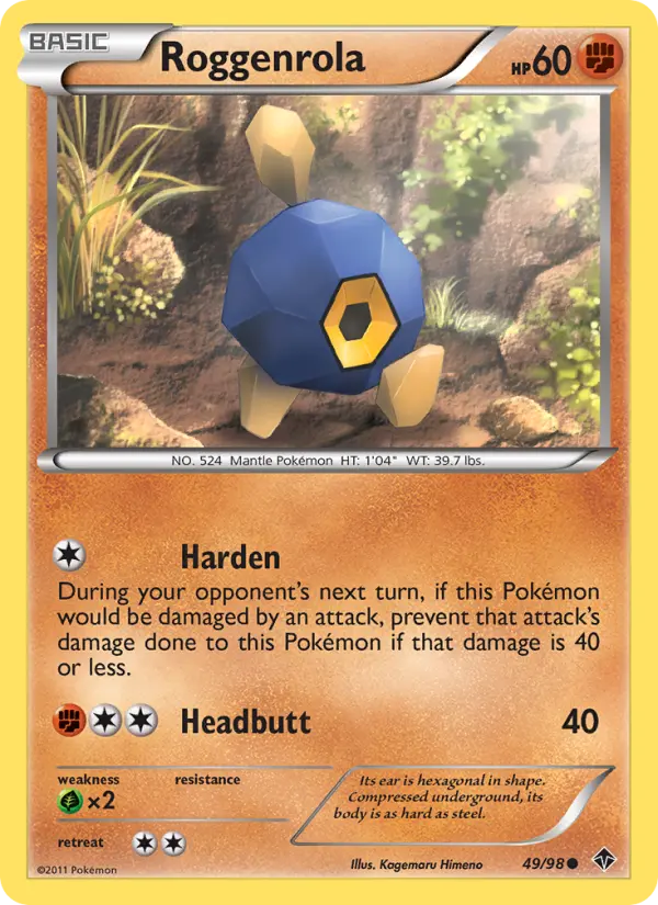 Roggenrola — Emerging Powers card #49