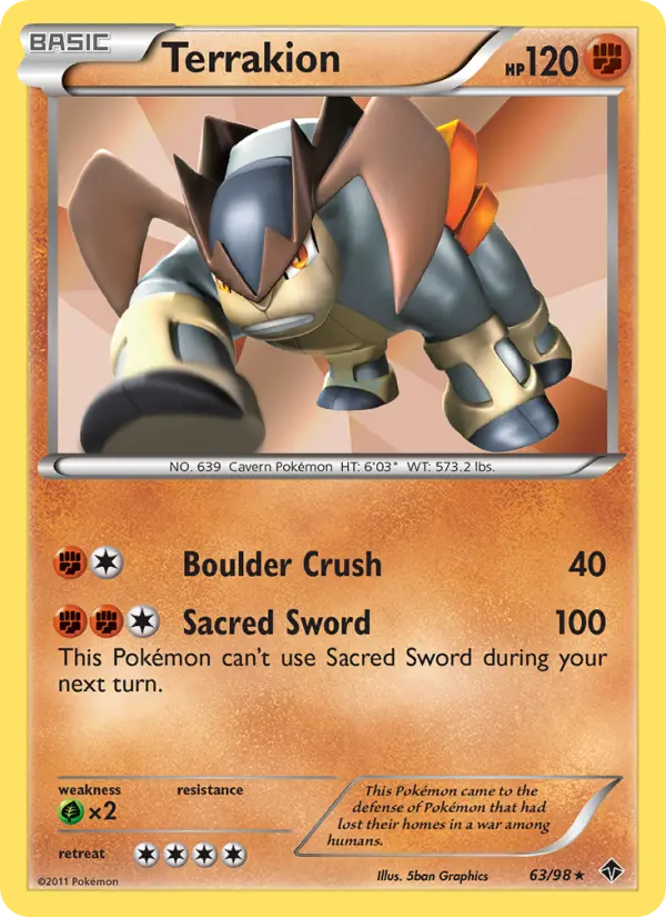 Terrakion — Emerging Powers card #63
