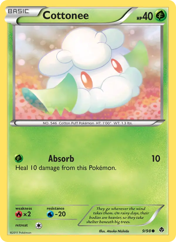Cottonee — Emerging Powers card #9