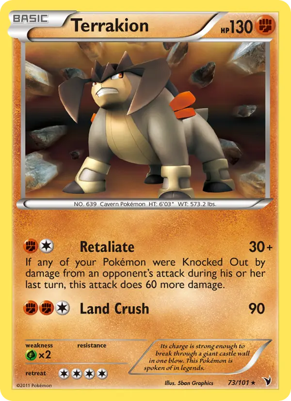 Terrakion — Noble Victories card #73