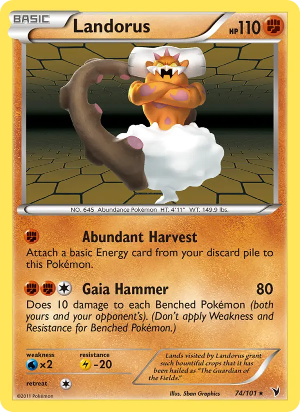 Landorus — Noble Victories card #74