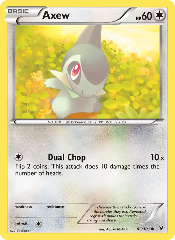 Axew — Noble Victories card #86