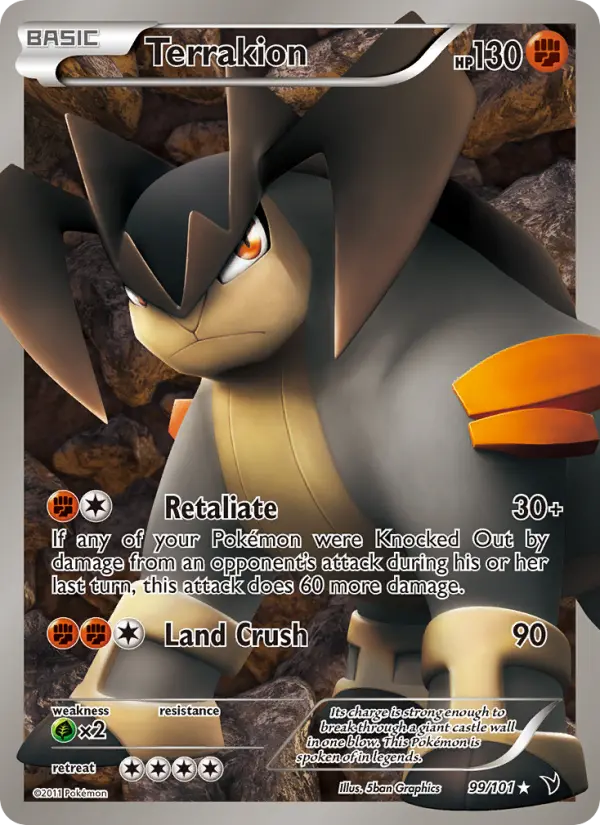 Terrakion — Noble Victories card #99