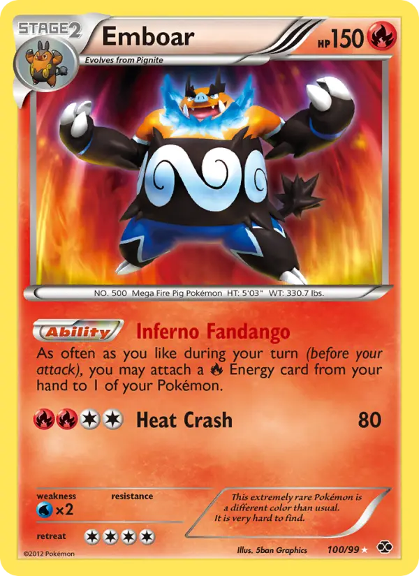 Emboar — Next Destinies card #100