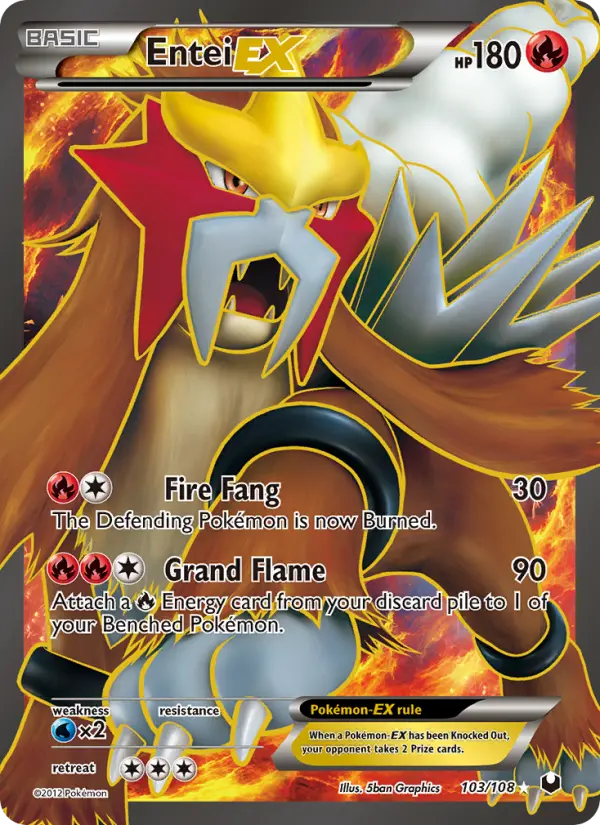 Entei-EX — Dark Explorers card #103