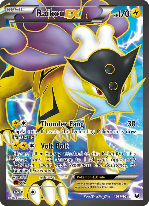 Raikou-EX — Dark Explorers card #105