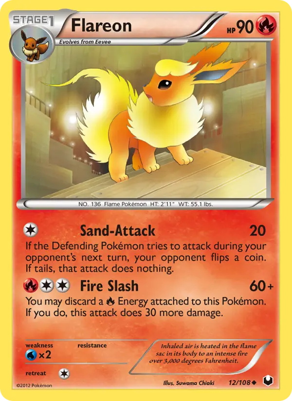 Flareon — Dark Explorers card #12