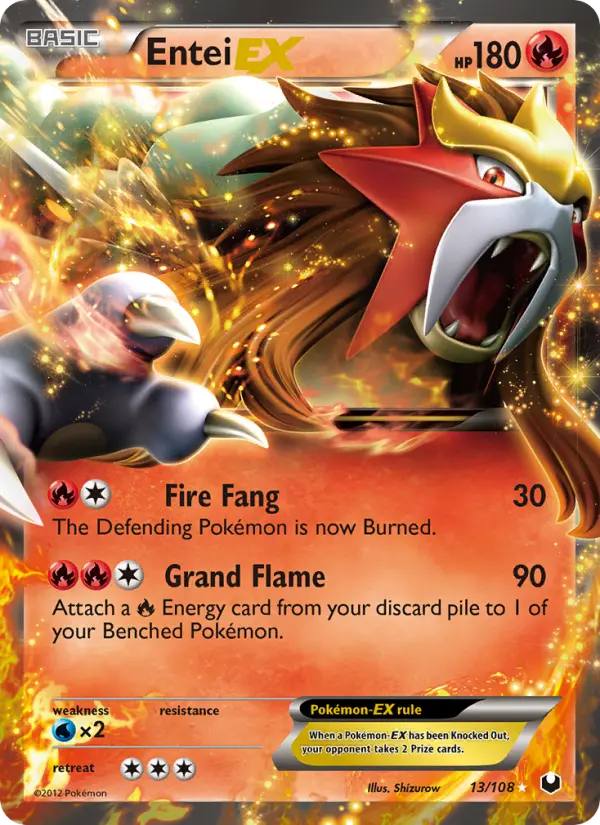 Entei-EX — Dark Explorers card #13