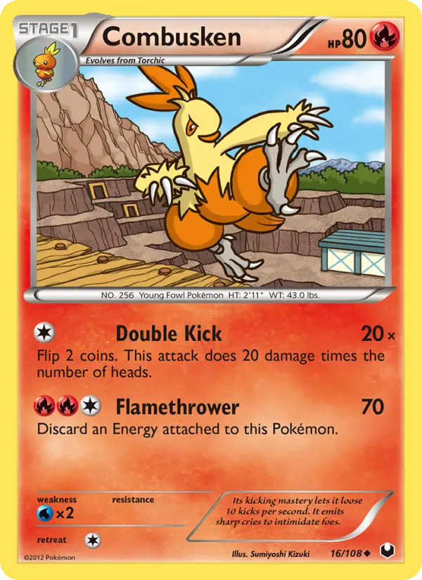 Combusken — Dark Explorers card #16