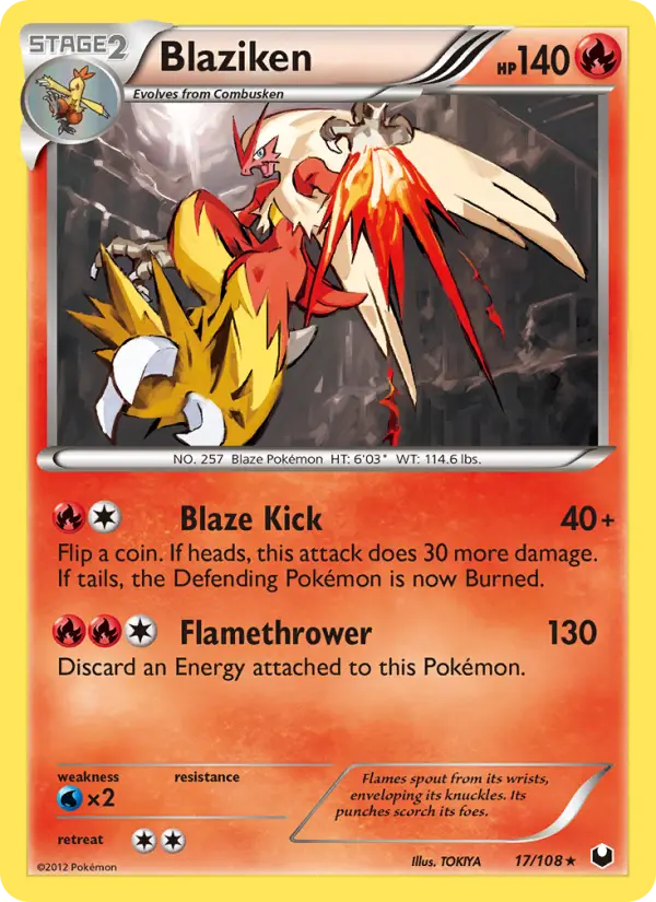 Blaziken — Dark Explorers card #17