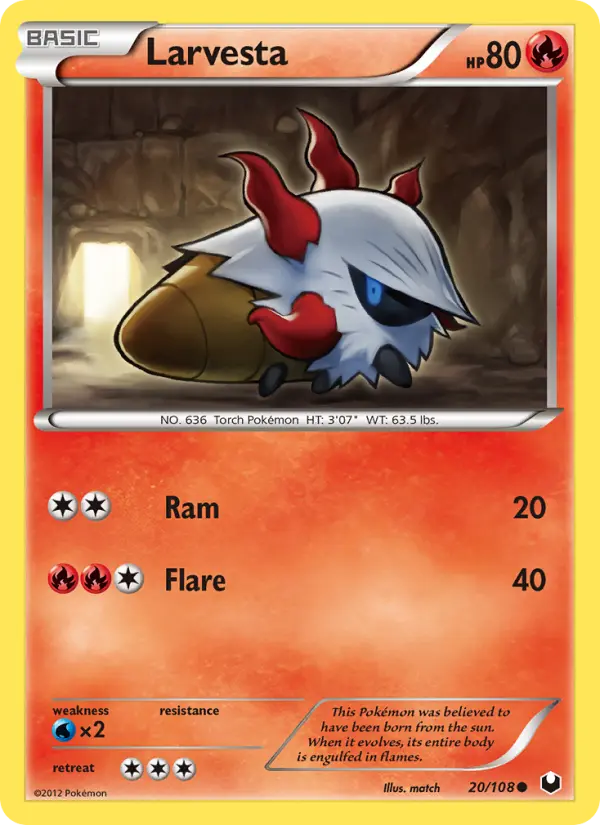Larvesta — Dark Explorers card #20