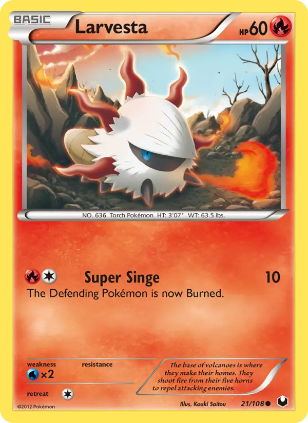 Larvesta — Dark Explorers card #21