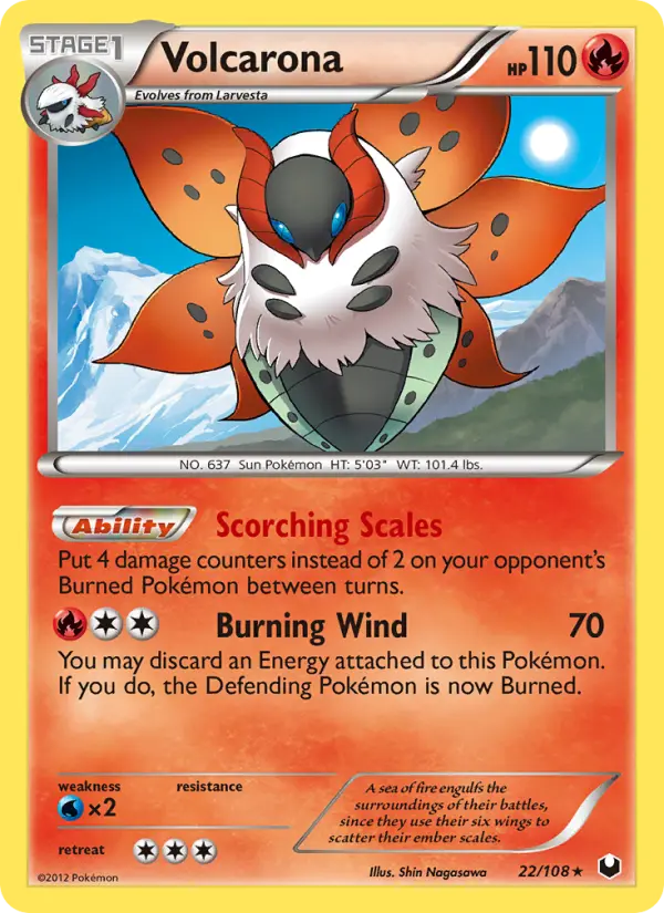 Volcarona — Dark Explorers card #22