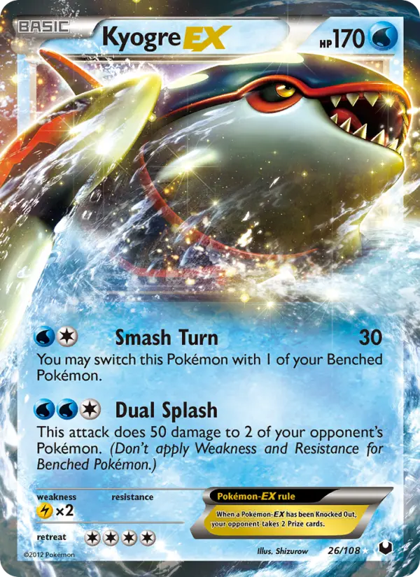 Kyogre-EX — Dark Explorers card #26