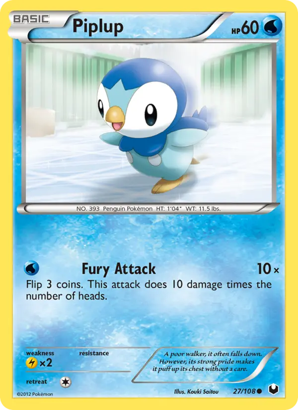Piplup — Dark Explorers card #27