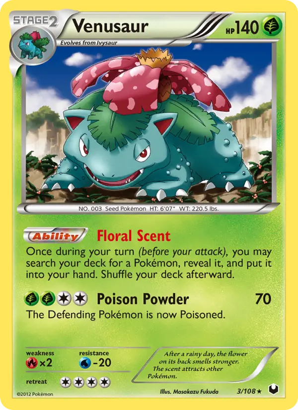 Venusaur — Dark Explorers card #3