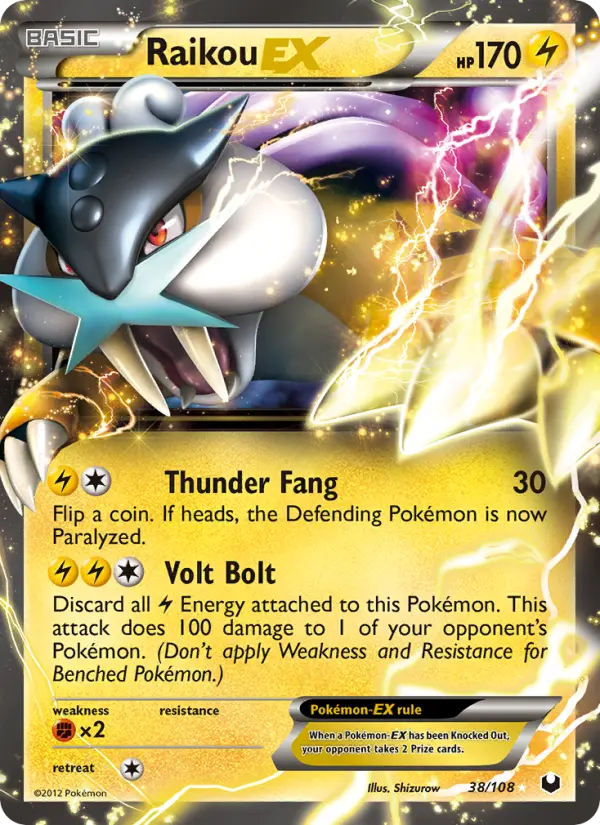 Raikou-EX — Dark Explorers card #38