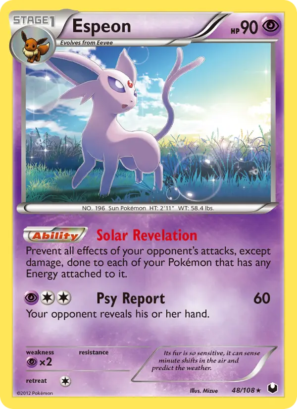 Espeon — Dark Explorers card #48
