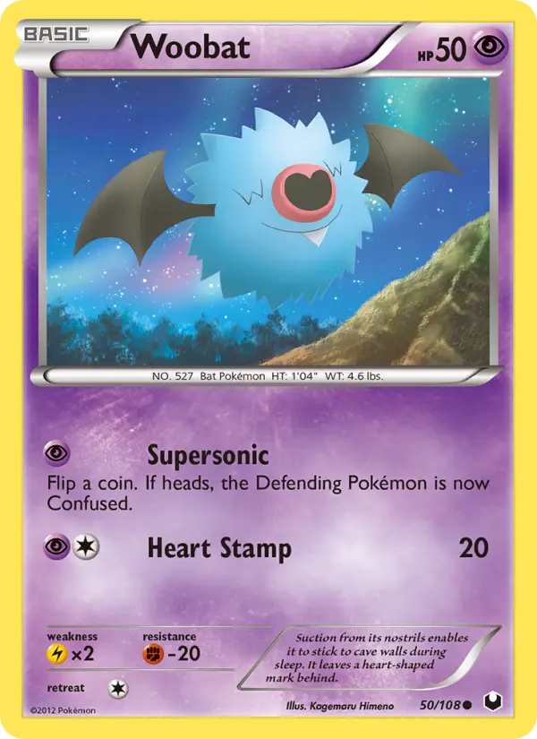 Woobat — Dark Explorers card #50