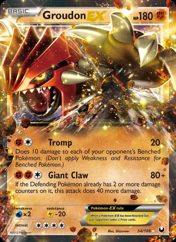 Groudon-EX — Dark Explorers card #54