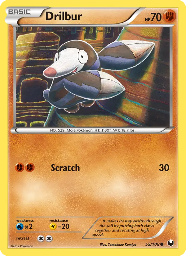 Drilbur — Dark Explorers card #55