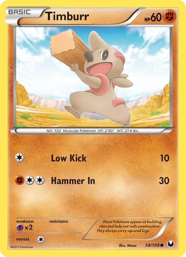 Timburr — Dark Explorers card #58