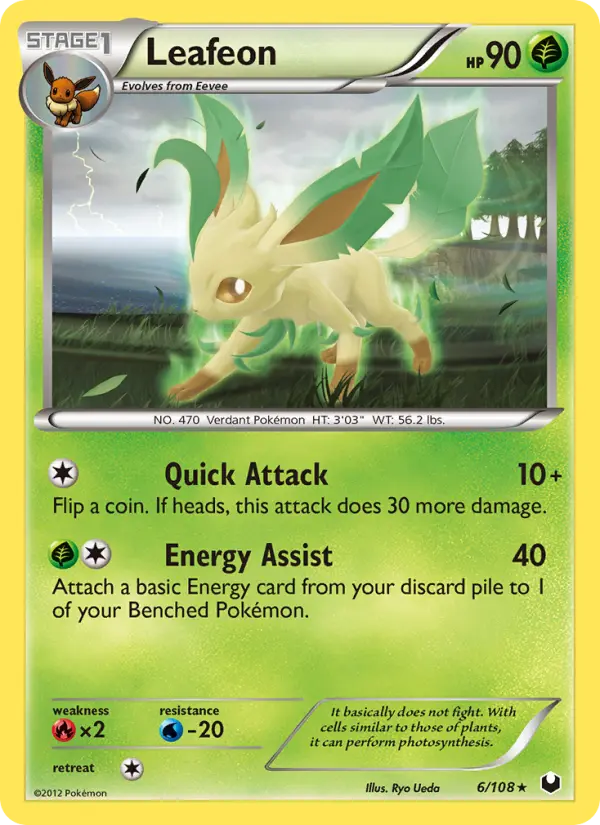 Leafeon — Dark Explorers card #6