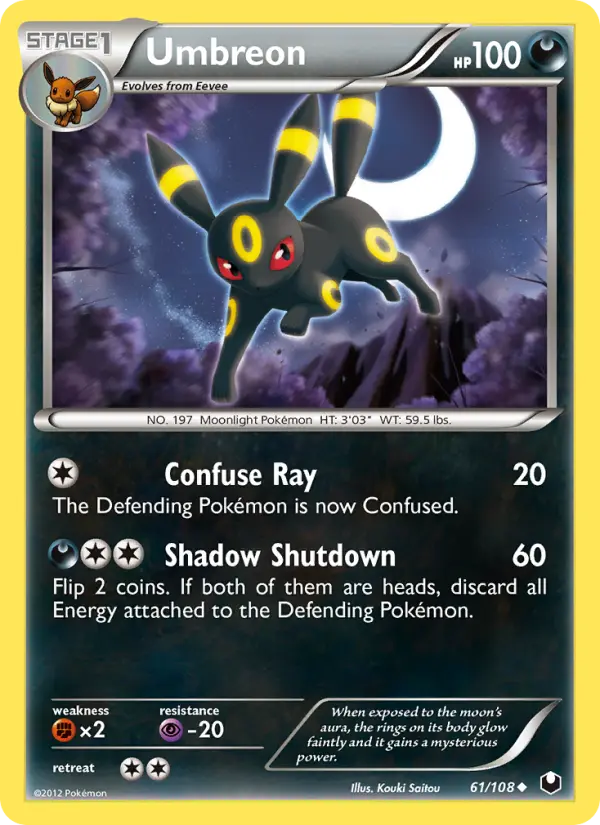 Umbreon — Dark Explorers card #61