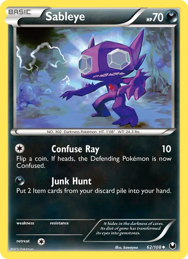 Sableye — Dark Explorers card #62