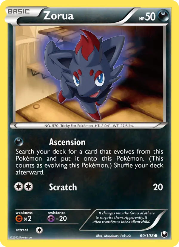 Zorua — Dark Explorers card #69