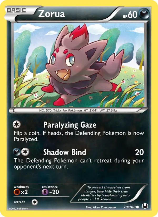 Zorua — Dark Explorers card #70