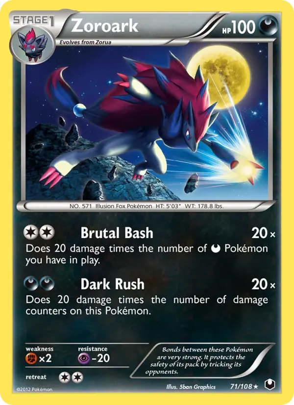 Zoroark — Dark Explorers card #71