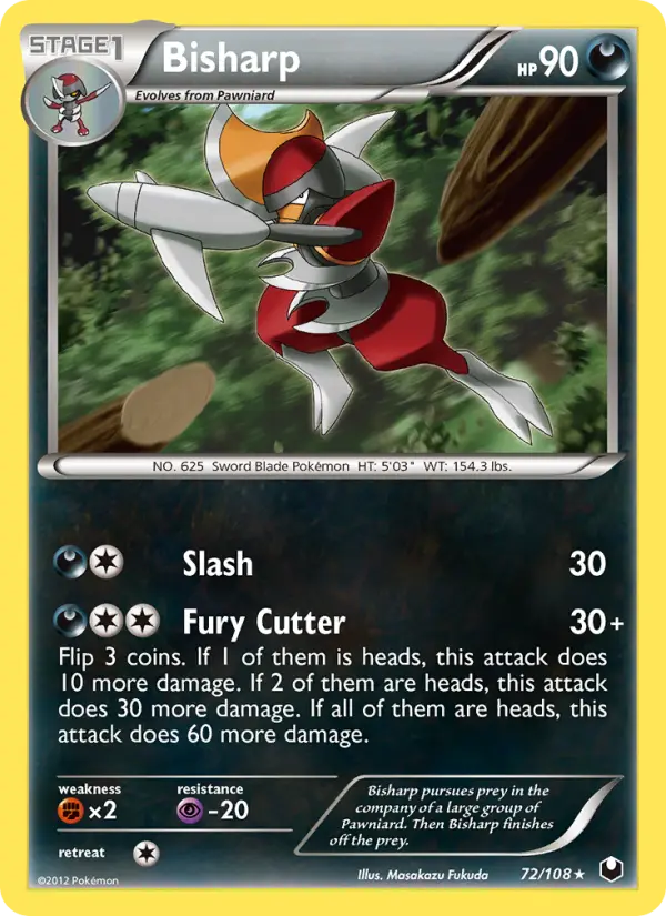 Bisharp — Dark Explorers card #72