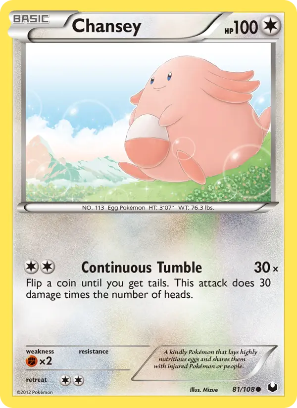 Chansey — Dark Explorers card #81