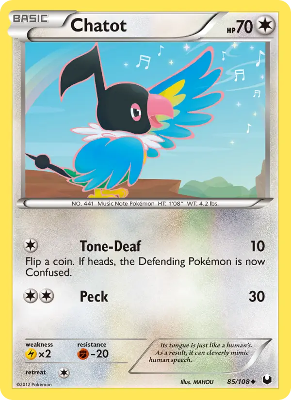 Chatot — Dark Explorers card #85