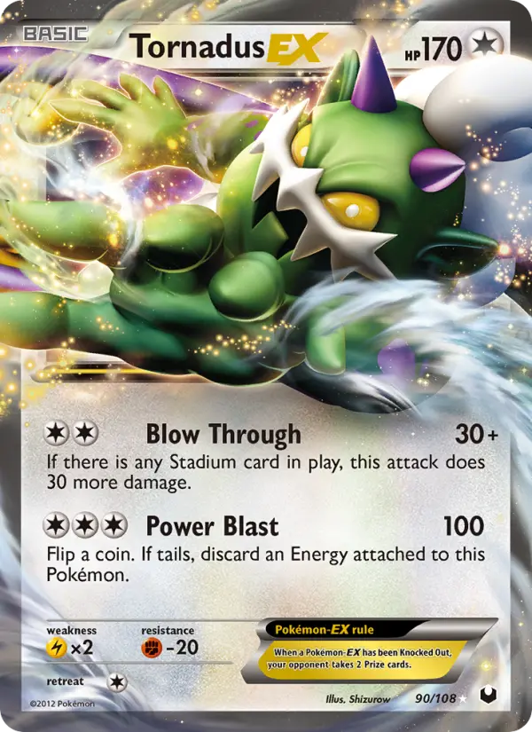 Tornadus-EX — Dark Explorers card #90