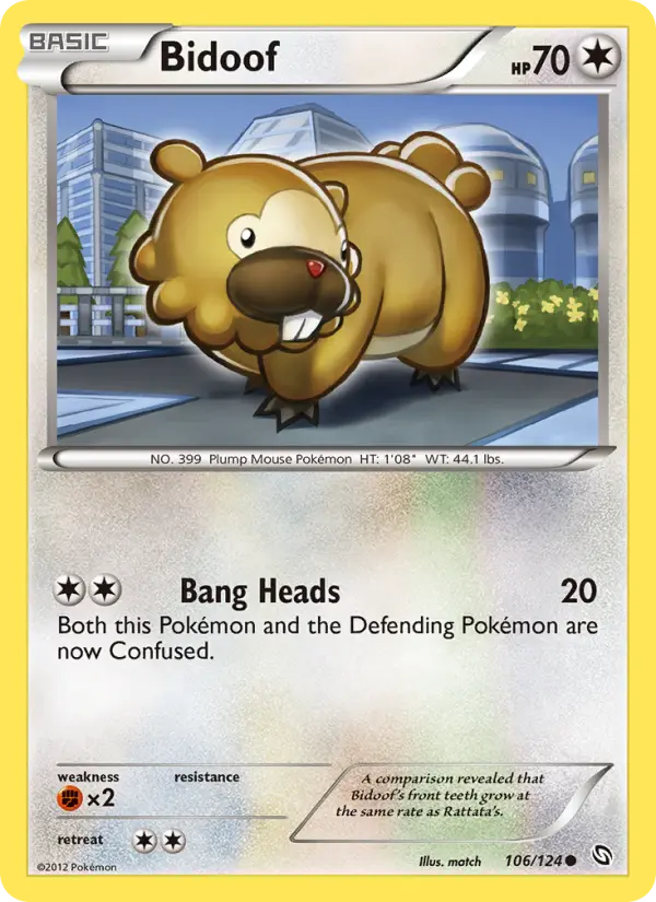 Bidoof — Dragons Exalted card #106