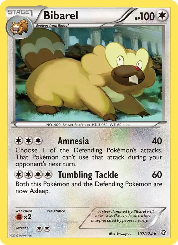 Bibarel — Dragons Exalted card #107
