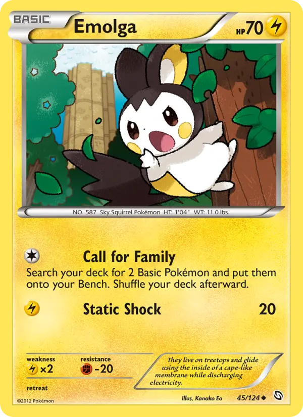 Emolga — Dragons Exalted card #45