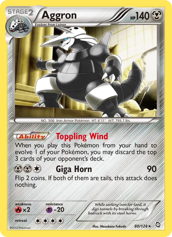 Aggron — Dragons Exalted card #80