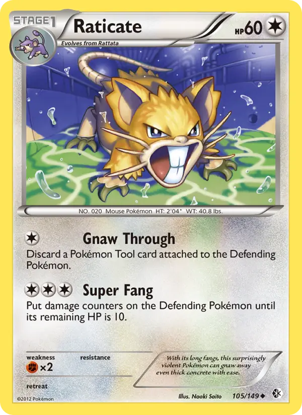 Raticate — Boundaries Crossed card #105