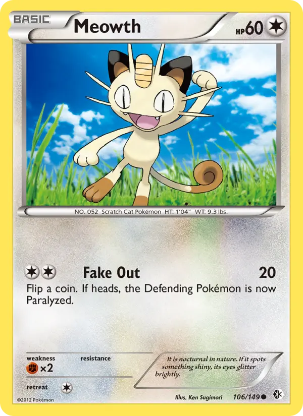 Meowth — Boundaries Crossed card #106