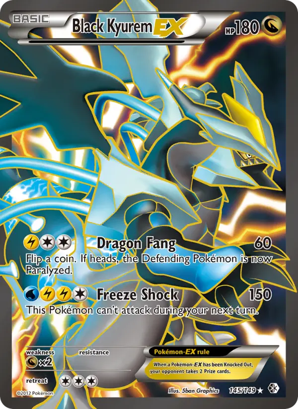 Black Kyurem-EX — Boundaries Crossed card #145