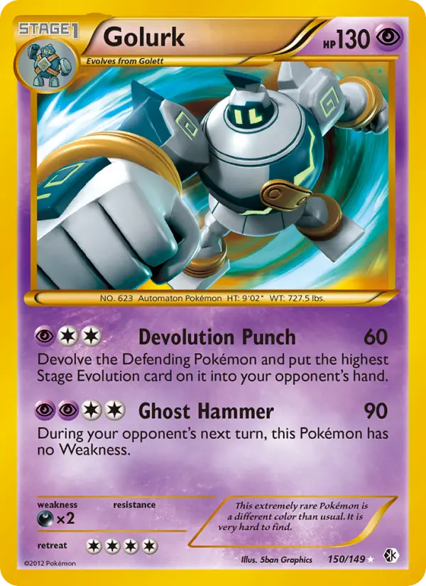 Golurk — Boundaries Crossed card #150