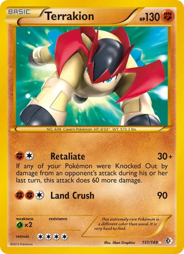 Terrakion — Boundaries Crossed card #151