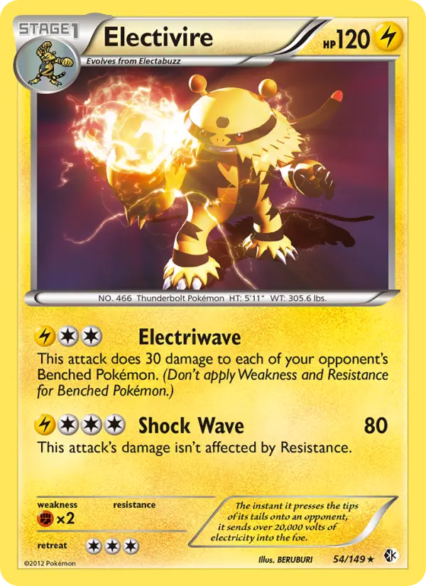 Electivire — Boundaries Crossed card #54